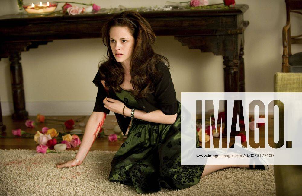 RELEASE DATE: November 20, 2009. MOVIE TITLE: Twilight: New Moon. STUDIO: Imprint Entertainment. PLOT: After Bella recovers from the vampire attack that almost claimed her life, she looks to celebrate her birthday with Edward and his family. However, a minor accident during the festivities results in Bella s blood being shed, a sight that proves too intense for the Cullens, who decide to leave the town of Forks, Washington for Bella and Edward s sake. Initially heartbroken, Bella finds a form of comfort in reckless living, as well as an even-closer friendship with Jacob Black. Danger in different forms awaits. PICTURED: KRISTEN STEWART as Bella Swan. - ZUMAg90_