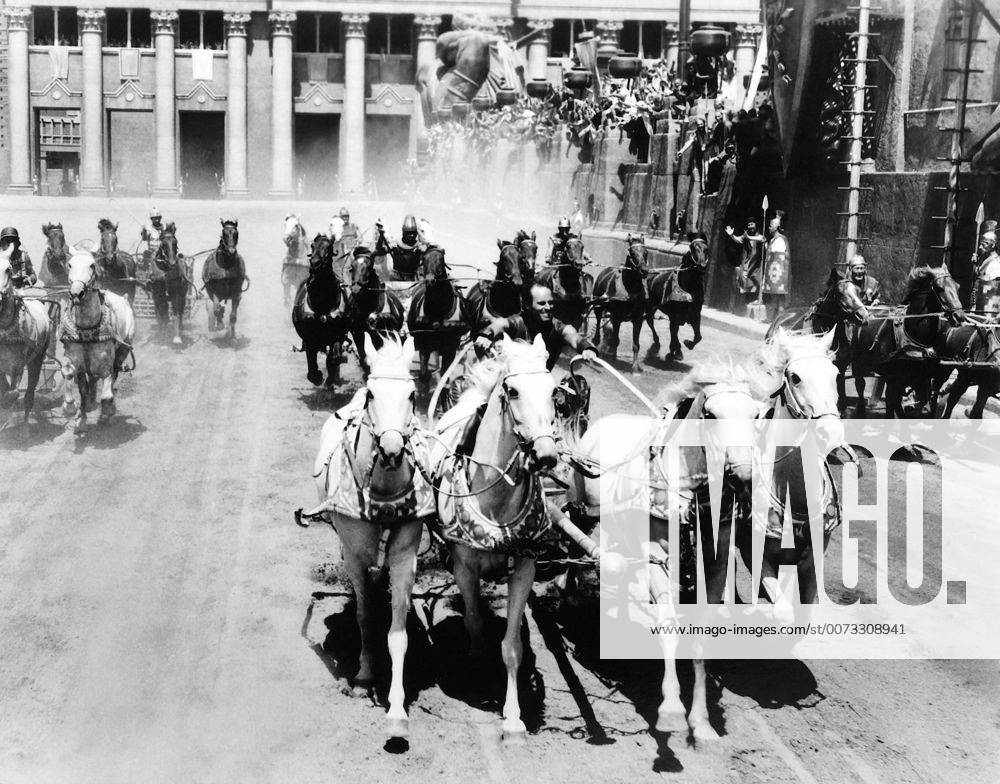 The chariot scene from the film Ben Hur with Charlton Heston 1959 WHA !ACHTUNG AUFNAHMEDATUM GESCHÄTZT!