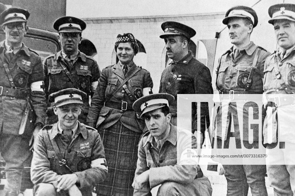 Scottish members of the International Brigades, during the Spanish Civil war. 1937 WHA !ACHTUNG AUFNAHMEDATUM GESCHÄTZT!