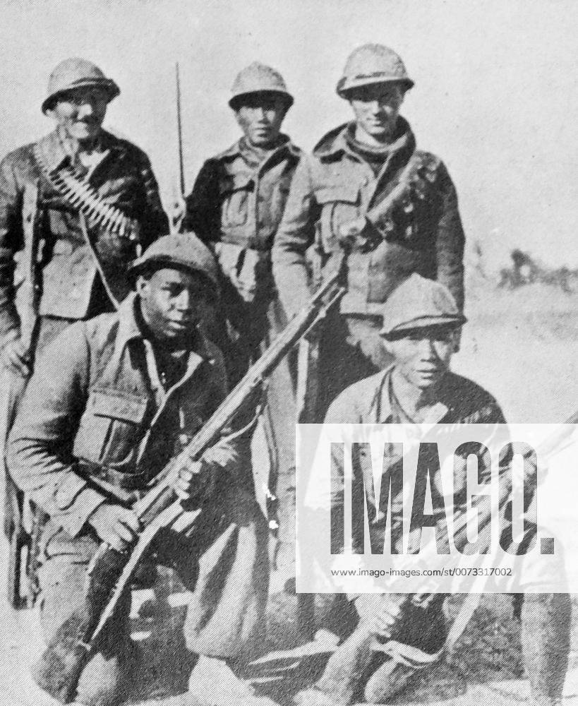Volunteers from the Americas, Africa, Asia and Europe in the International Brigade, during the Spanish Civil War WHA !ACHTUNG AUFNAHMEDATUM GESCHÄTZT!