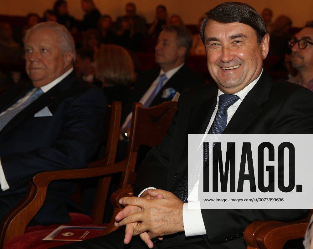 President Putin s adviser Igor Levitin (R) and head of the Russian Olympic Committee s Anti-doping Commission Vitaly Smirnov (L) at Moscow s Bolshoi Theatre where a production of Giuseppe Verdi s opera Simon Boccanegra is to be presented by the Teatro alla Scala (Milan s grand opera house) as part of the 2016 Chereshnevy Les Open Art Festival. Artyom Korotayev TASS TS03116D