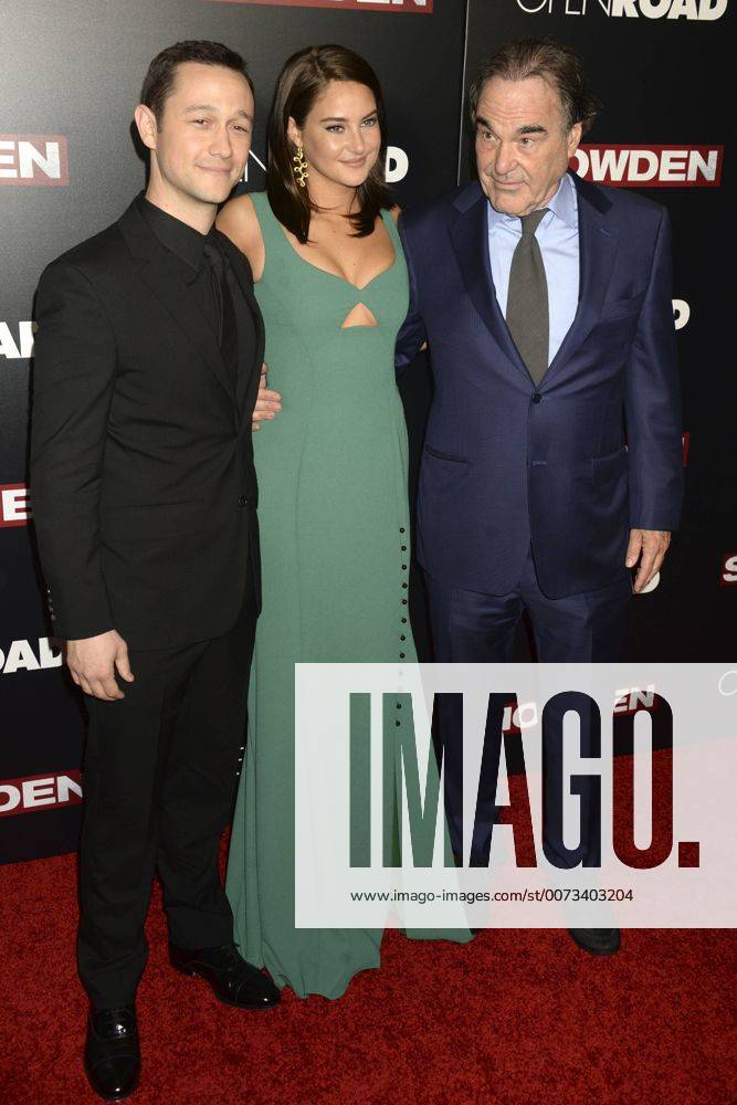 Joseph Gordon-Levitt, Shailene Woodley und Oliver Stone bei der Premiere des Kinofilms Snowden im AMC Loews Lincoln Square. New York, 13.09.2016 Foto:xD.Tinex xFuturexImage
