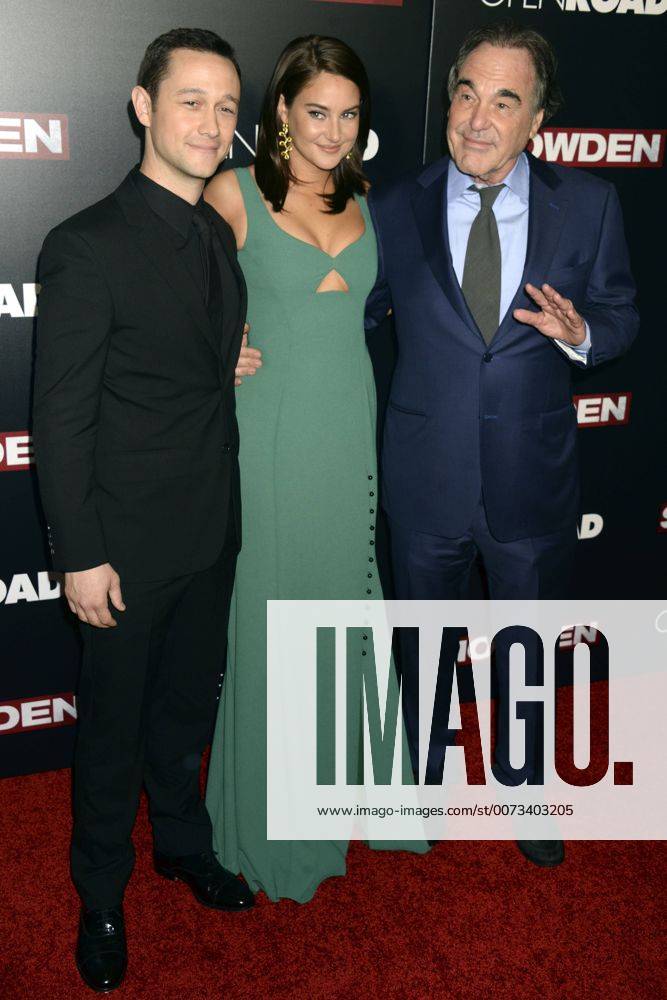 Joseph Gordon-Levitt, Shailene Woodley und Oliver Stone bei der Premiere des Kinofilms Snowden im AMC Loews Lincoln Square. New York, 13.09.2016 Foto:xD.Tinex xFuturexImage