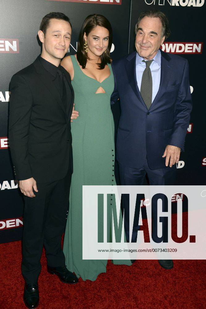 Joseph Gordon-Levitt, Shailene Woodley und Oliver Stone bei der Premiere des Kinofilms Snowden im AMC Loews Lincoln Square. New York, 13.09.2016 Foto:xD.Tinex xFuturexImage