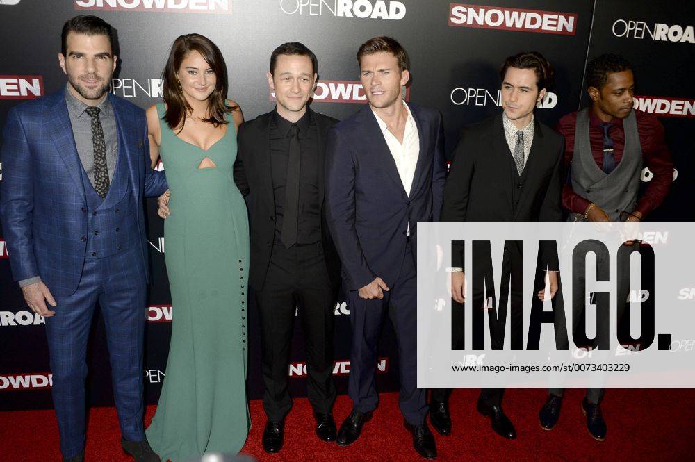 Zachary Quinto, Shailene Woodley, Joseph Gordon-Levitt, Scott Eastwood, Ben Schnetzer und Keith Stanfield bei der Premiere des Kinofilms Snowden im AMC Loews Lincoln Square. New York, 13.09.2016 Foto:xD.Tinex xFuturexImage