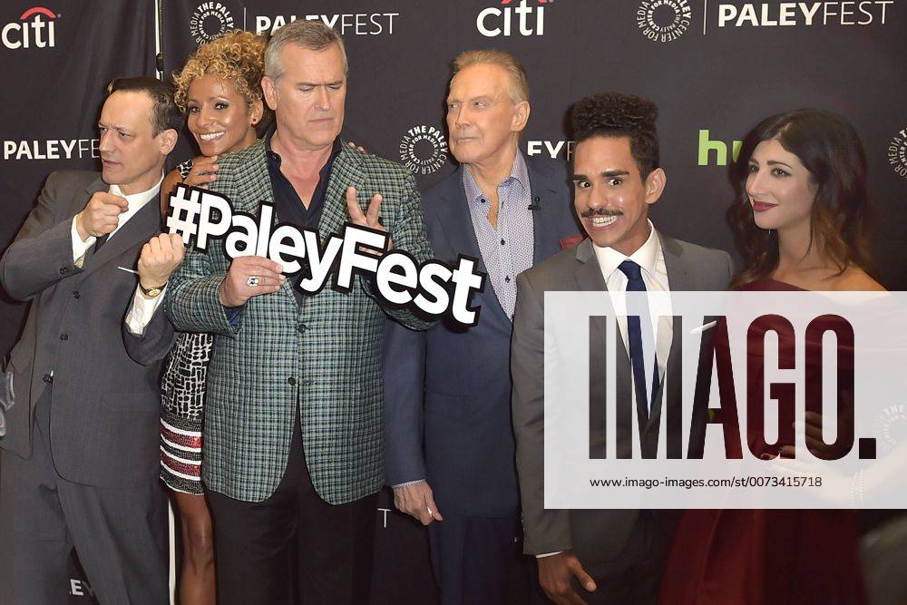 Ted Raimi, Michelle Hurd, Bruce Campbell, Lee Majors, Ray Santiago und Dana DeLorenzo beim Screening der TV-Serie Ash vs. Evil Dead bei den 10. PaleyFest Herbst TV Previews im Paley Center for Media. Beverly Hills, 14.09.2016 Foto:xD.xStarbuckx xFuturexImage