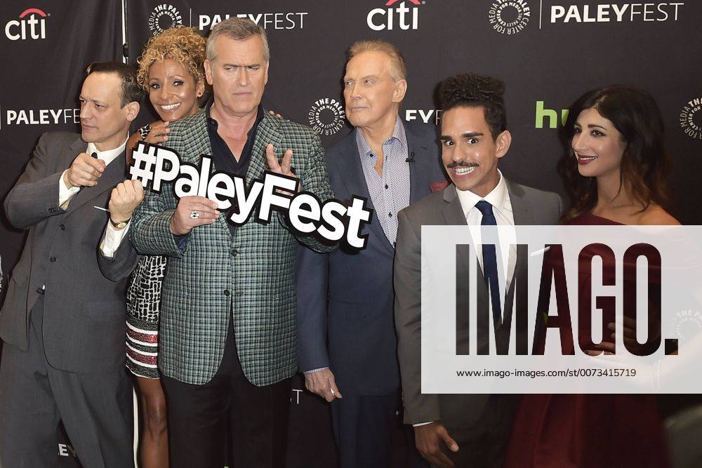 Ted Raimi, Michelle Hurd, Bruce Campbell, Lee Majors, Ray Santiago und Dana DeLorenzo beim Screening der TV-Serie Ash vs. Evil Dead bei den 10. PaleyFest Herbst TV Previews im Paley Center for Media. Beverly Hills, 14.09.2016 Foto:xD.xStarbuckx xFuturexImage