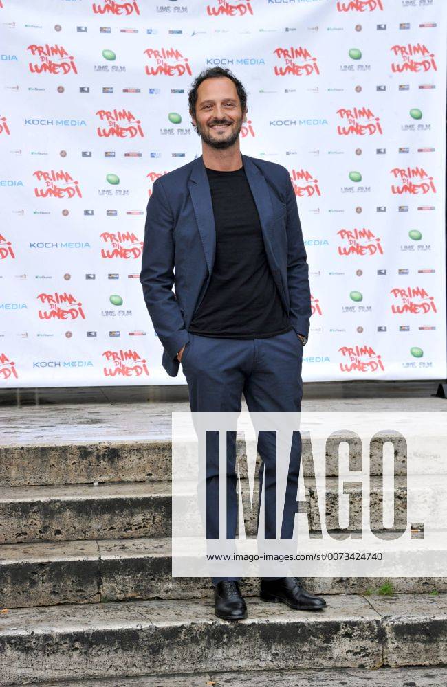 Rome Photocall film First Monday . Pictured: Fabio Troiani Trussardi dress