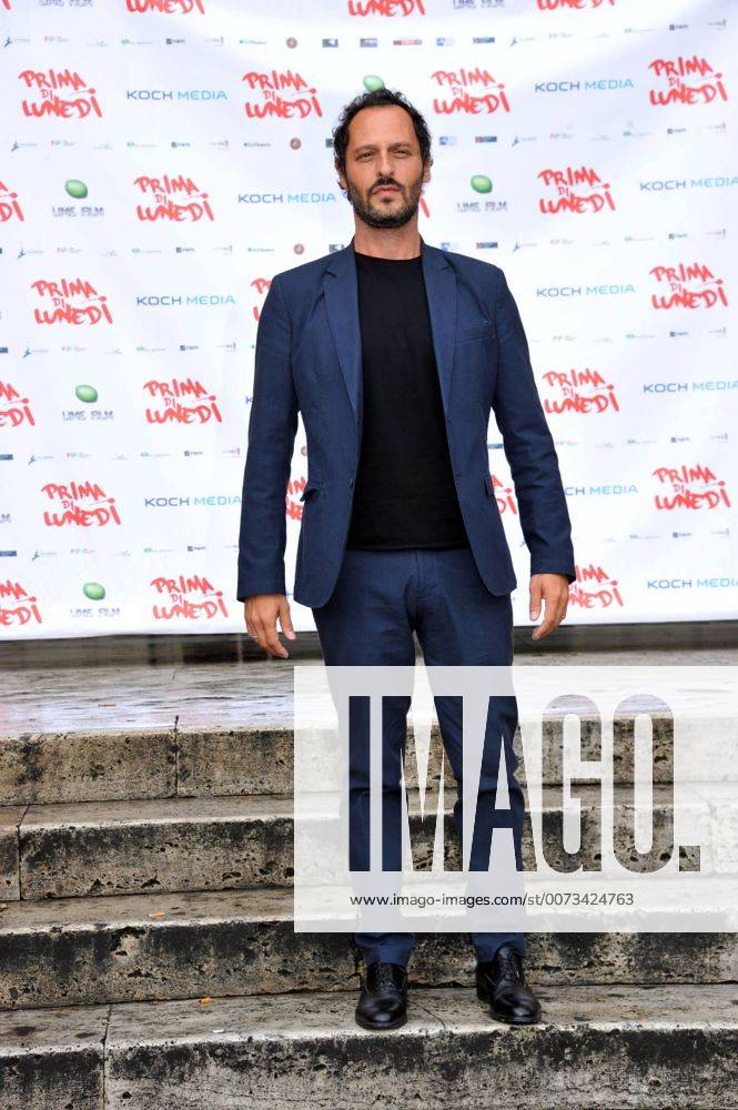 Rome Photocall film First Monday . Pictured: Fabio Troiani Trussardi dress