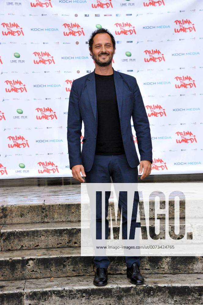 Rome Photocall film First Monday . Pictured: Fabio Troiani Trussardi dress