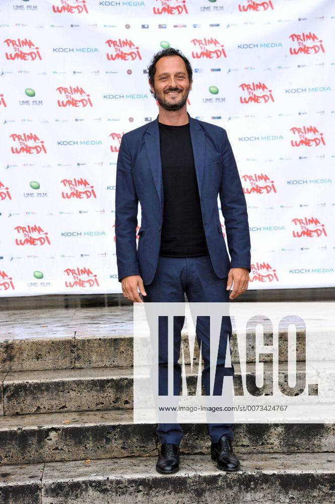 Rome Photocall film First Monday . Pictured: Fabio Troiani Trussardi dress