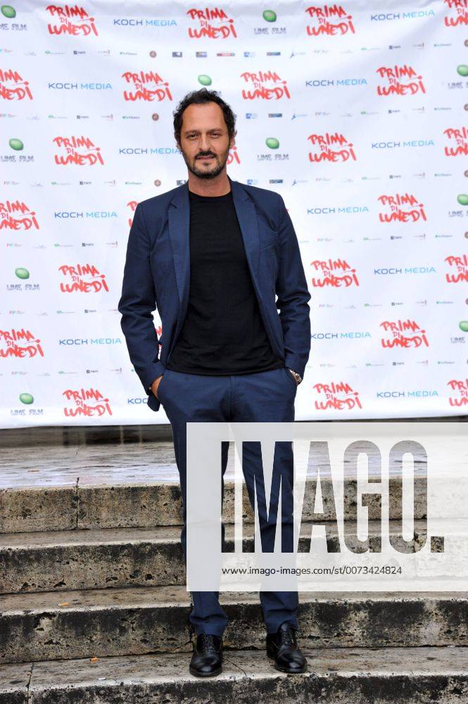 Rome Photocall film First Monday . Pictured: Fabio Troiani Trussardi dress
