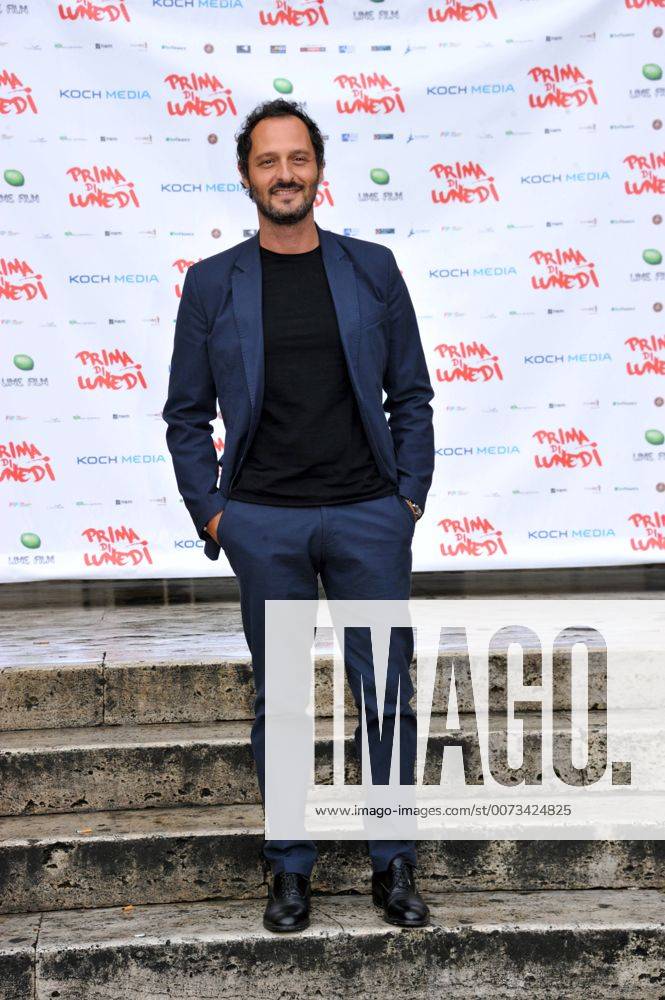 Rome Photocall film First Monday . Pictured: Fabio Troiani Trussardi dress