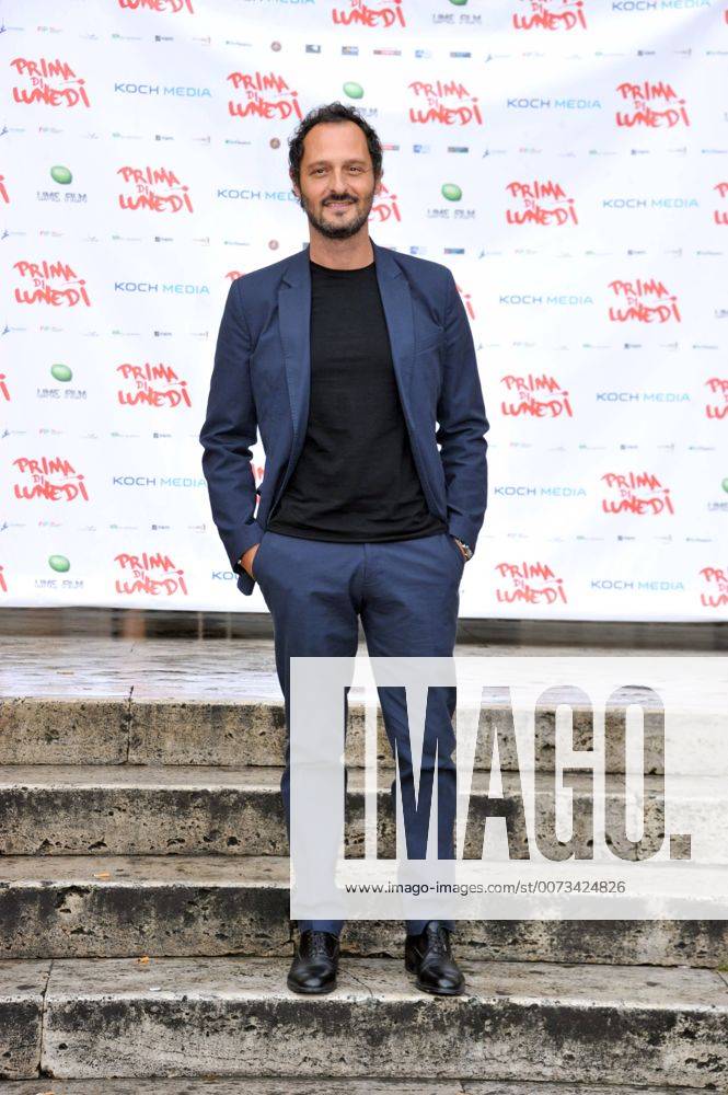 Rome Photocall film First Monday . Pictured: Fabio Troiani Trussardi dress