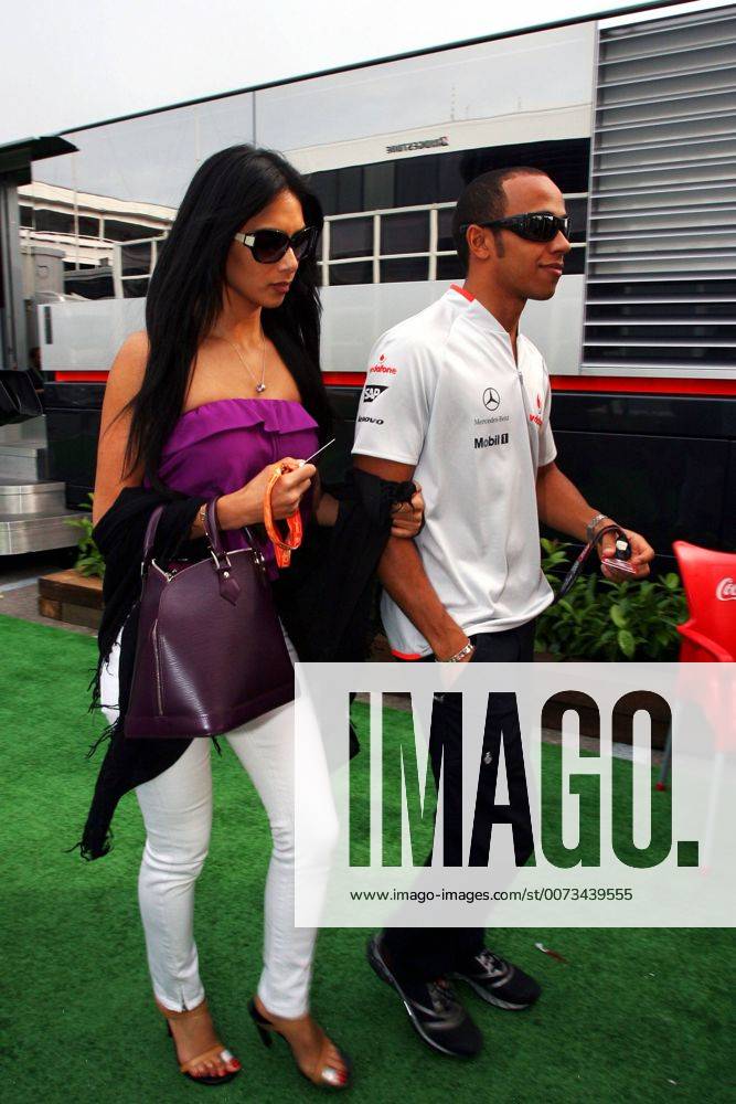 Barcelona, Catalunya, Spain - LEWIS HAMILTON (GBR) McLaren with girlfriend NICOLE SCHERZINGER (USA) Pussycat Dolls singer...Formula One World Championship, Rd 5, Spanish Grand Prix, Qualifying Day. - ZUMAorld