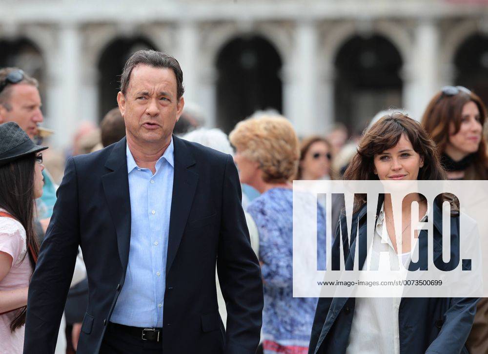 Filming in Piazza San Marco and San Marco basin of the movie Inferno with Ron Howard directing and participation of the actors Tom Hanks, Felicity Jones and Omar Sy
