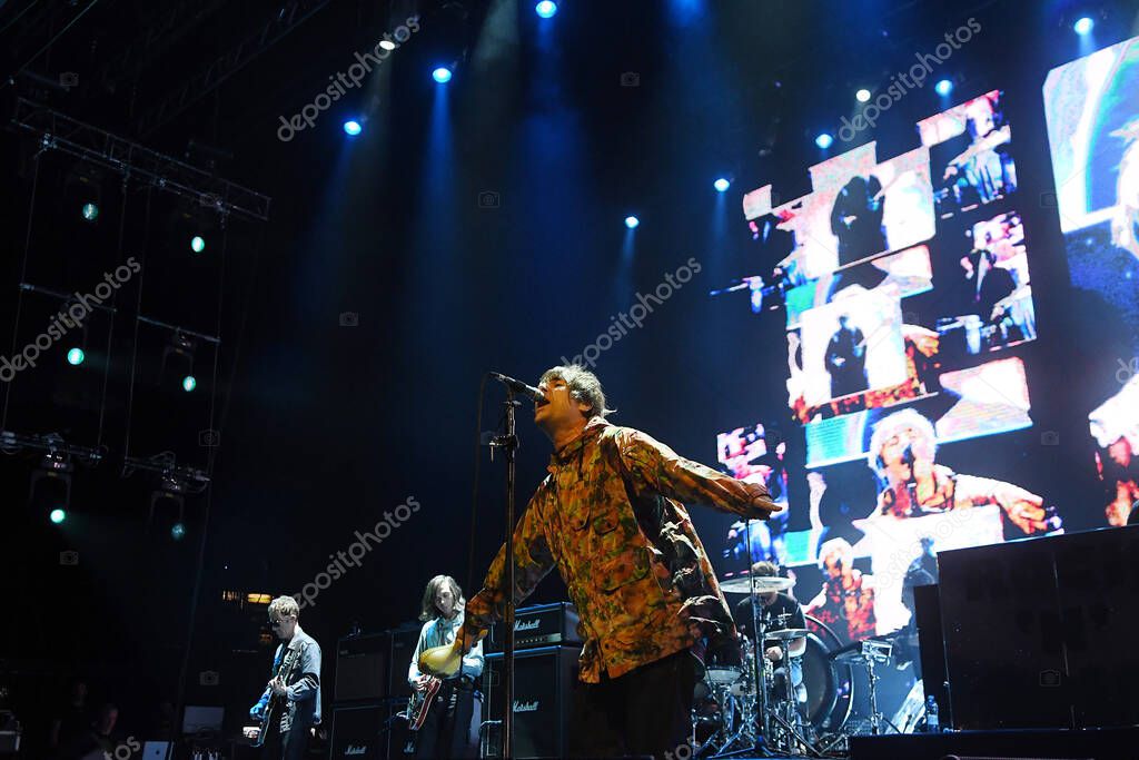 Rio de Janeiro,November 16, 2022.Singer Liam Gallagher former vocalist of the band Oasis, during a show at Qualistage in the city of Rio de Janeiro