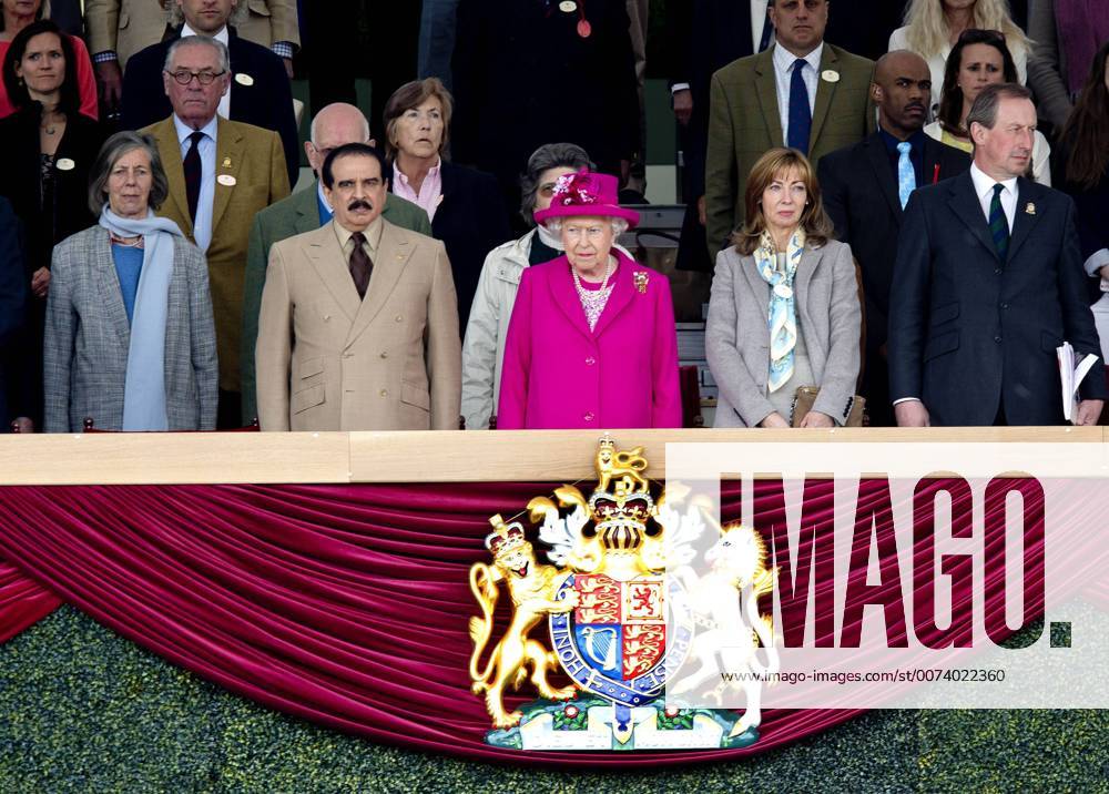 Windsor Queen Elizabeth and King Hamad bin Isa Al Khalifa of Bahrain during the Windsor Royal Horse Show, in Windsor.