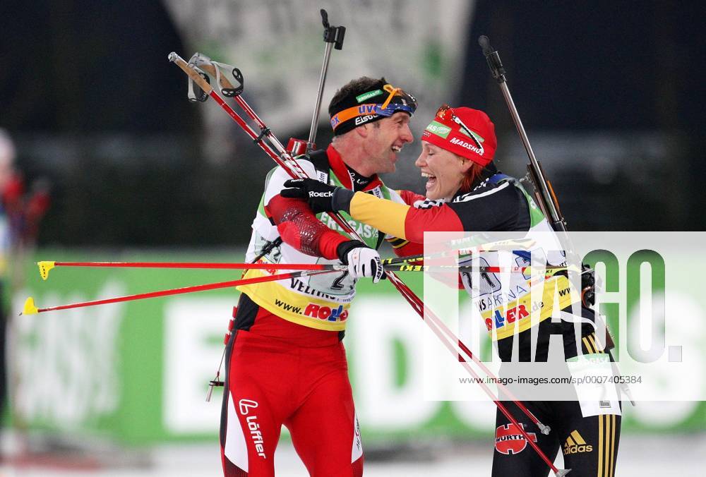 Montag 28.12.2009, Biathlon-WTC 09 Gelsenkirchen Auf Schalke, World - Team - Challenge, Kati Wilhelm und Christoph Sumann gewinnen die Biathlon-WTC 09, DeFodi018