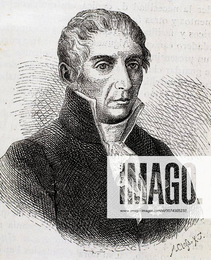 VOLTA, Alessandro, Count (As 1745-Como, 1827) Italian physicist. Nineteenth-century engraving.