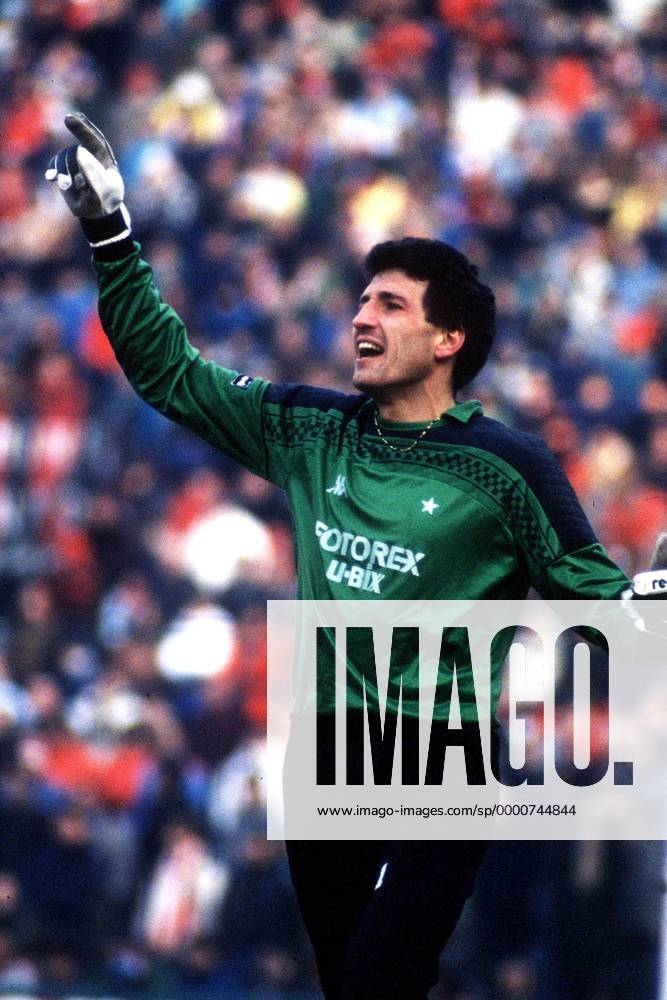 Torwart Giovanni Galli (Milan) Fußball Herren Serie A 1986 1987, 1. Italienische Liga, AC Mailand Einzelbild Milan