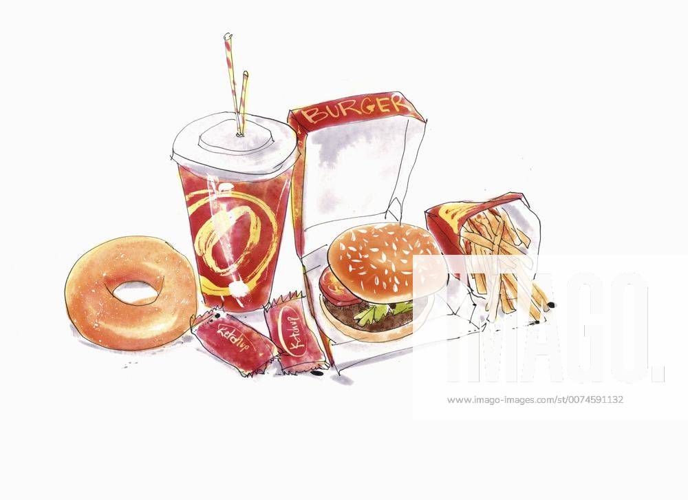 Ungesundes Fast Food Essen zum Mitnehmen LouisexMorgan 12290027