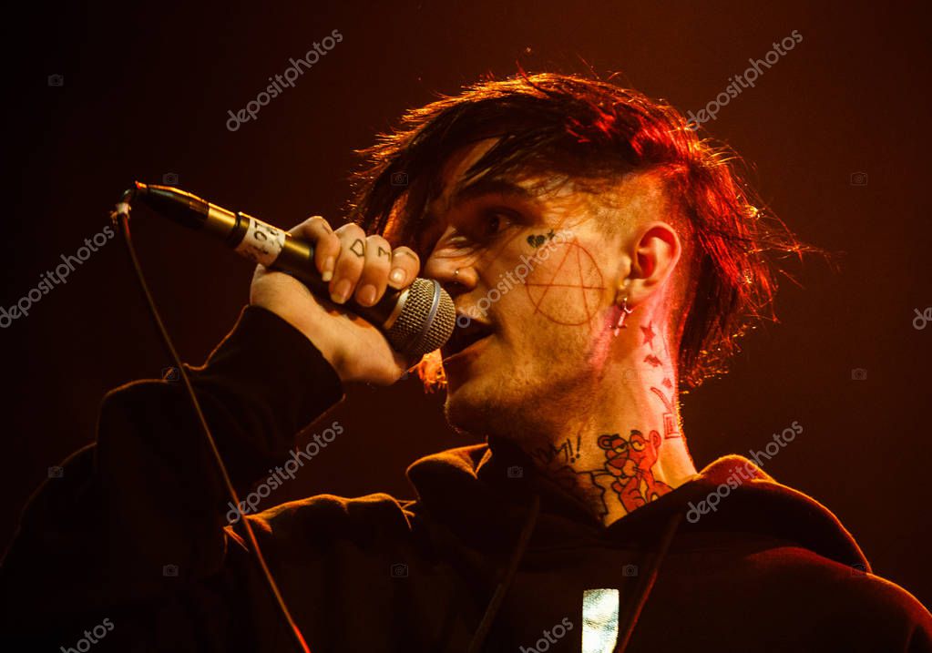 MOSCOW - 30 MARCH, 2017: Rapper Lil Peep concert in night club.