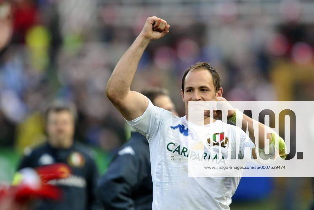 Rugby : Italie France - Tournoi des VI Nations - 12.03.2011 - Sergio Parisse (Italie) ABIBARD FEP PanoramiC o00 Six Nations
