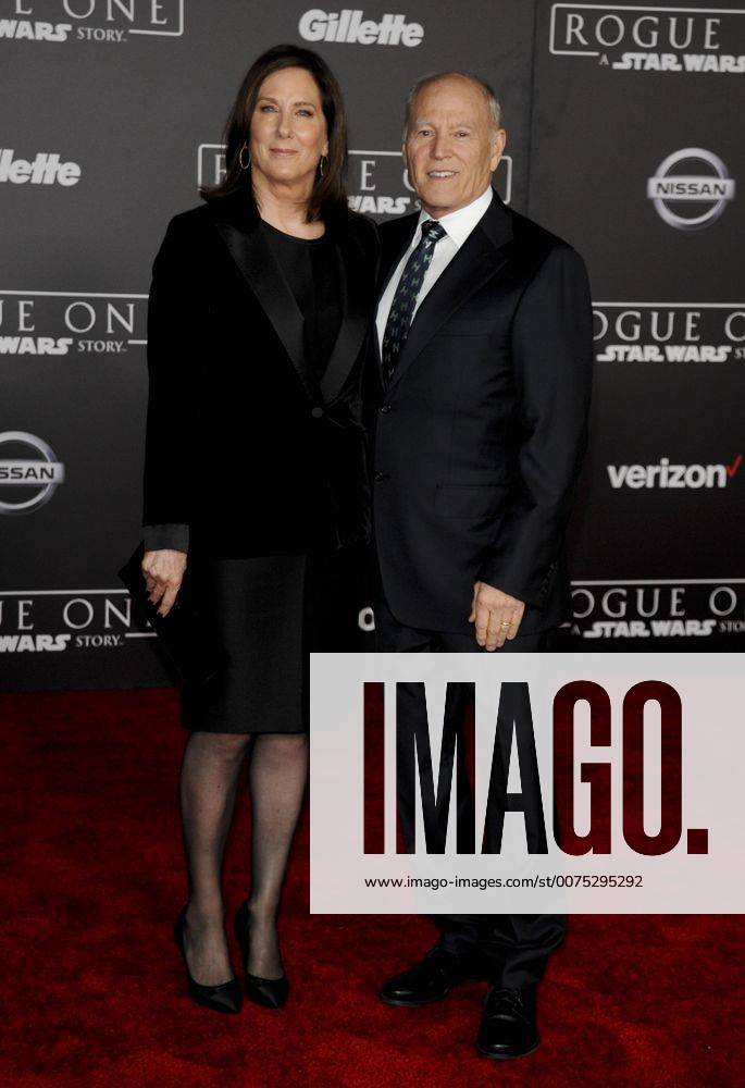 Kathleen Kennedy & husband Frank Marshall ROGUE ONE: A STAR WARS STORY FILM PREMIERE Hollywood Patrick Rideaux PicturePerfect