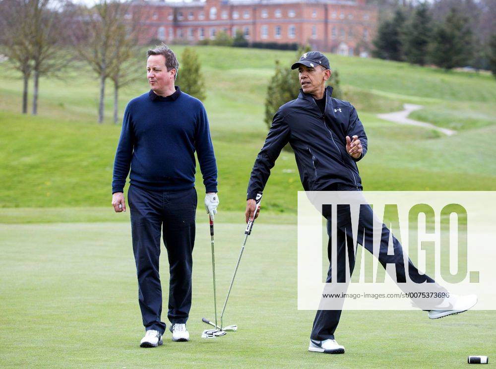 Hertfordshire, England, United Kingdom - U.S President Barack Obama plays a round of golf with Prime Minister David Cameron at The Grove in Watford April 23, 2016 in Hertfordshire, United Kingdom Barack Hussein Obama II (born August 4, 1961) is the 44th President of the United States. He is the first African American to be elected to office and the first president born outside the contiguous United States. Born in Honolulu, Hawaii, Obama is a graduate of Columbia University and Harvard Law School. He worked as a civil rights attorney and taught constitutional law at the University of Chicago Law School from 1992 to 2004. While serving three terms representing the 13th District in the Illinois Senate from 1997 to 2004, he ran unsuccessfully in the Democratic primary for the United States House of Representatives in 2000. Hertfordshire United Kingdom - ZUMAz03_ 20160423_shs_z03_109