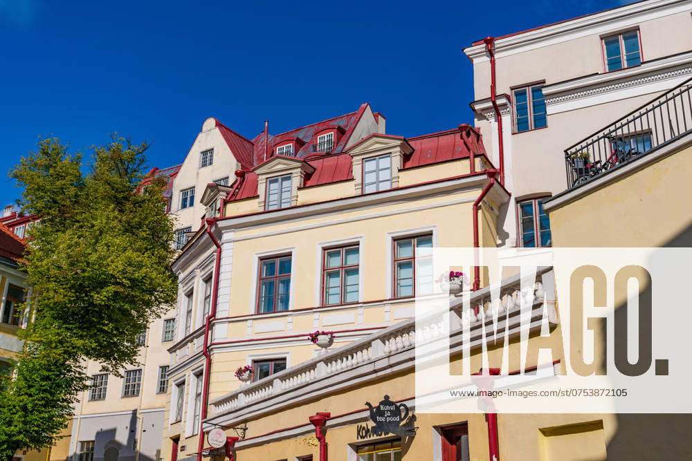 Street view of the Tallinn old town in Estonia Street view of the Tallinn old town in Estonia