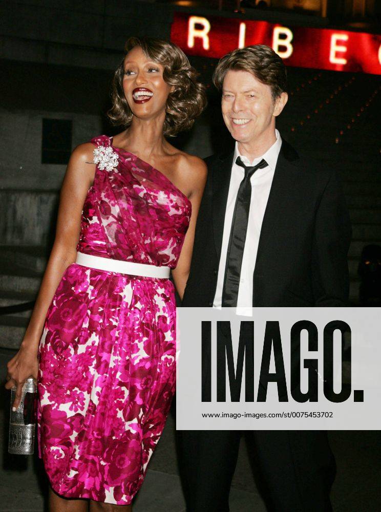 Apr 22, 2008 - New York, NY, USA - Model IMAN and singer DAVID BOWIE at the arrivals for the 7th Annual Tribeca Film Festival Vanity Fair party held at the State Supreme Courthouse. - ZUMAk03_ 20080422_nan_k03_182