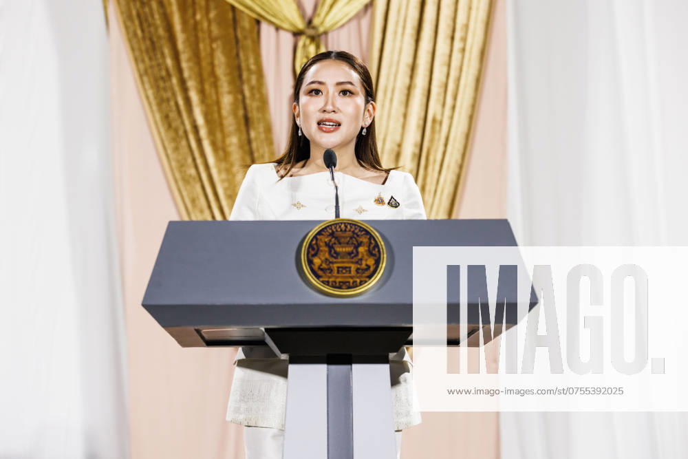 Paetongtarn Shinawatra, Prime Minister of Thailand, during a press event after receiving royal endorsement in Bangkok, Thailand, on Sunday, August 18, 2024. Bangkok Thailand - ZUMAm249 20240818_zip_m249_003