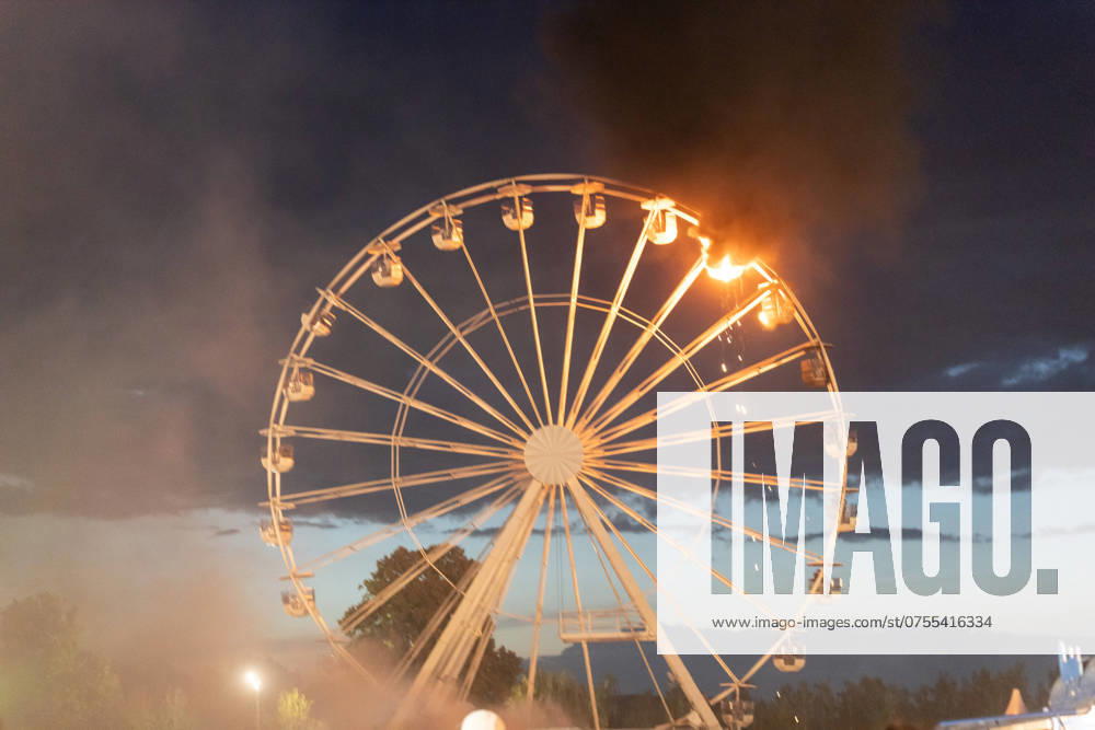 German rapper Ski Aggu August Jean Diederich at Highfield 2024, his concert was interrupted due to a fire in a Ferris wheel Highfield Day 2 Ski Aggu