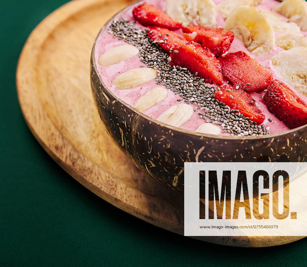 Strawberry smoothie bowl with chia seeds Strawberry smoothie bowl with chia seeds