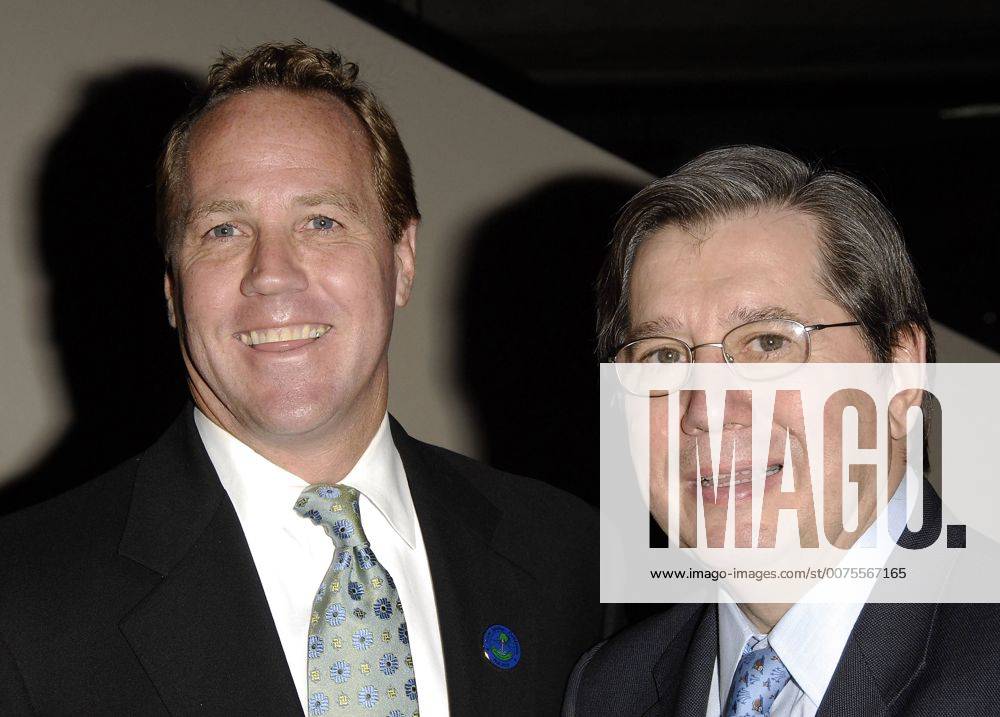 Palm Springs, CA, USA; Palm Springs Mayor STEVE POUGNET (L) and Consul General of Canada ALAIN DUDOIT at the Oh Canada! Reception during the 19th Annual Palm Springs International Film Festival at the Palm Springs Art Museum. Mandatory - ZUMAalm 20080111_vau_y66_001