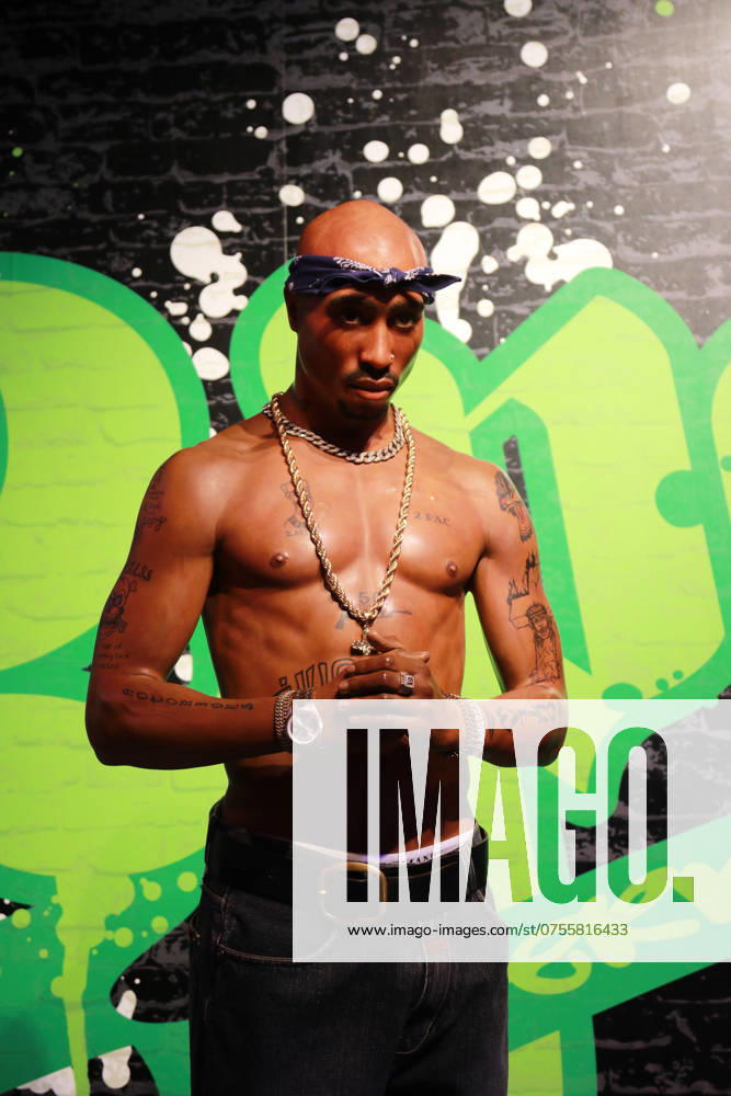 AMERICA, USA, On the road in America, Symbol picture, Theme picture, Various theme pictures, Travel, Travel impressions, Travel features, United States of America, Travel feature, in picture Tupac Shakur, Madame Tussauds, Wax Museum, Wax Museum, Las Vegas Boulevard, Las Vegas, Nevada, USA, Boulevard, Las Vegas,