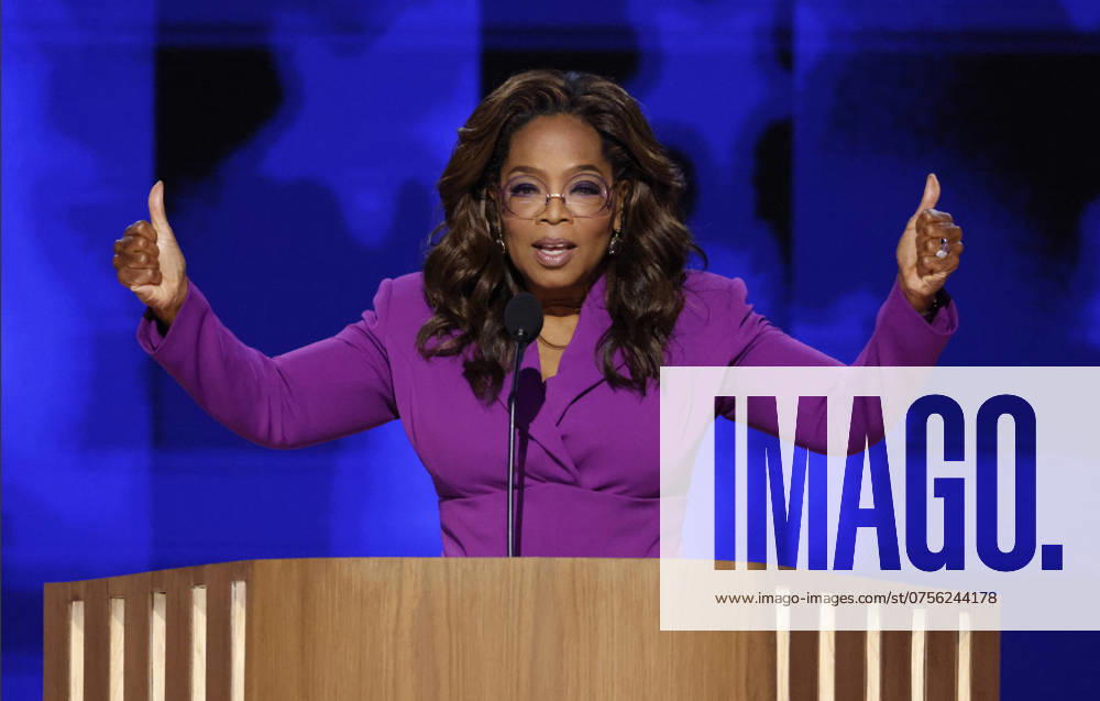 Entertainer and author Oprah Winfrey speaks at the 2024 Democratic National Convention at the United Center in Chicago, Illinois on Wednesday, August 21, 2024. The theme for day three is A Fight for Our Freedoms . CHI20240821881 TANNENxMAURY
