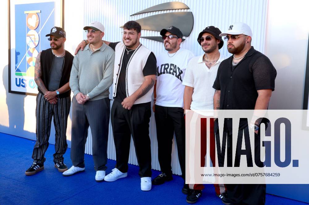 US Open - Celebs on the blue carpet - Day 3 Grupo Frontera music band arrive on the blue carpet at The US Open in New York, NY on August 28, 2024. Photo by Charles Guerin ABACAPRESS.COM New York NY USA