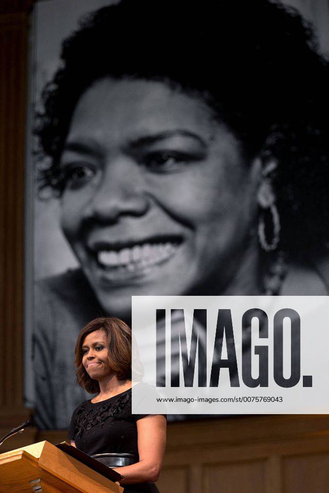 Winston-Salem, North Carolina - First Lady Michelle Obama delivers remarks at a private memorial service for Dr. Maya Angelou at Wake Forest University s Wait Chapel in Winston-Salem, N.C., June 7, 2014. Winston-Salem - ZUMAz03_ 20140607_shj_z03_947