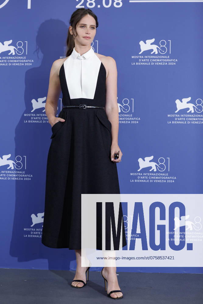 British actor Felicity Jones poses at a photocall of ˜The Brutalist at the 81st annual Venice International Film Festival, in Venice, Italy, 1 September 2024. The movie is presented in the official competition Venezia 81 at the festival running from 28 August to 07 September 2024. ANSA FABIO FRUSTACI Venice ITALY - ZUMAa110 20240901_zaf_a110_032