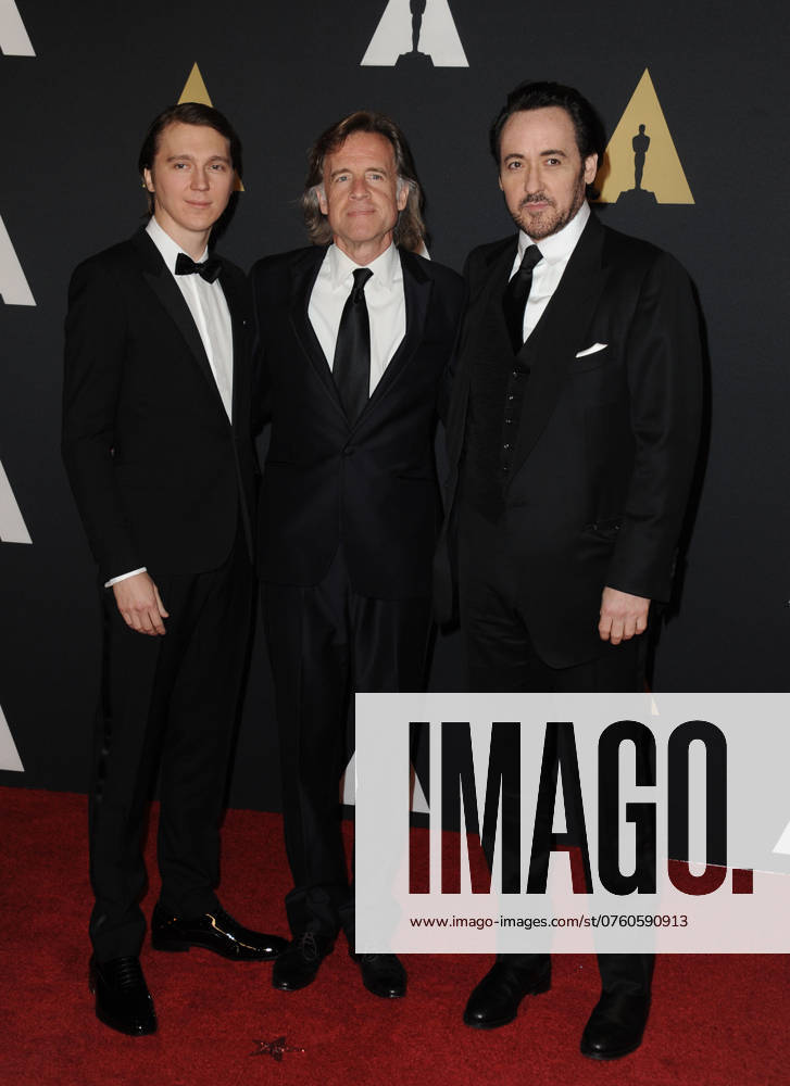 Paul Dano and John Cusack arriving at the Academy of Motion Picture Arts and Sciences 7th Annual Governors Awards at The Ray Dolby Ballroom at the Hollywood & Highland Center on November 14, 2015 in Hollywood, California