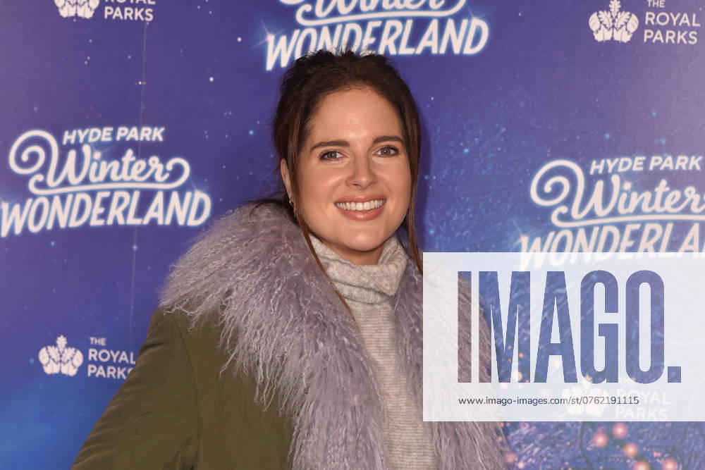 Binky Felstead attends the Hyde Park Winter Wonderland Preview Night 2022 in London, England. UK. Thursday 17th November 2022. -