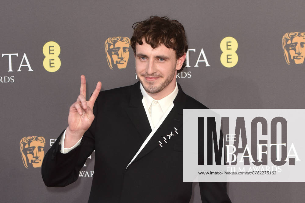 Paul Mescal attends the 2024 EE BAFTA Film Awards at the Royal Festival Hall in London, England. UK. Sunday 18th February 2024 -