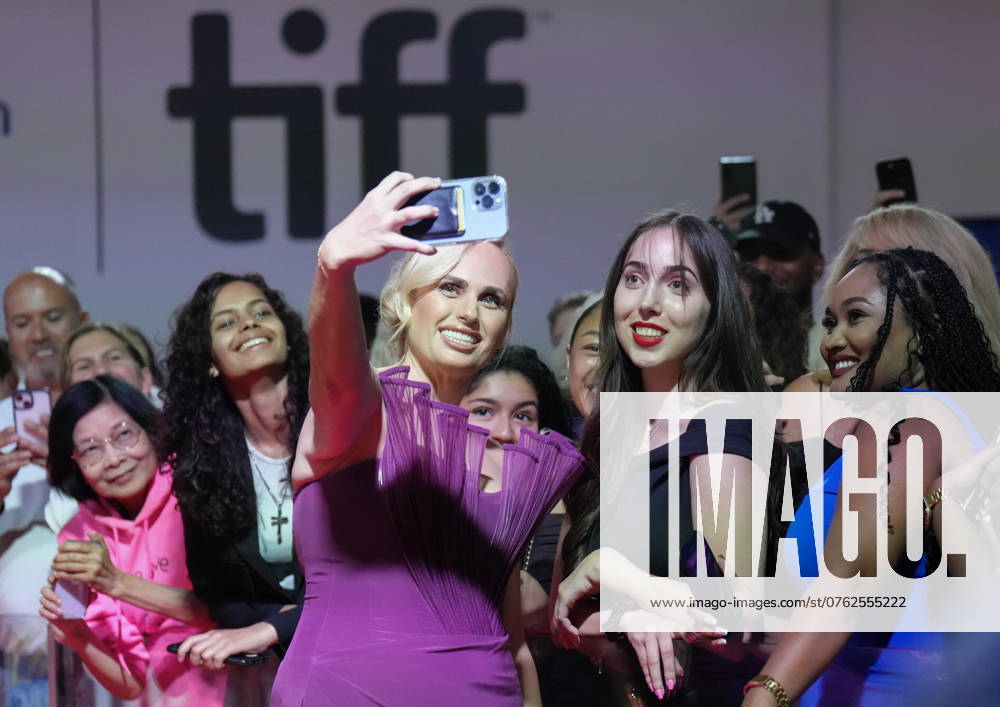 Director and Actress Rebel Wilson, centre, poses for photographs on the red carpet with fans for the film The Deb during the Toronto International Film Festival in Toronto on Saturday, September 14, 2024. Toronto CANADA - ZUMAc35_ 20240914_zaf_c35_116