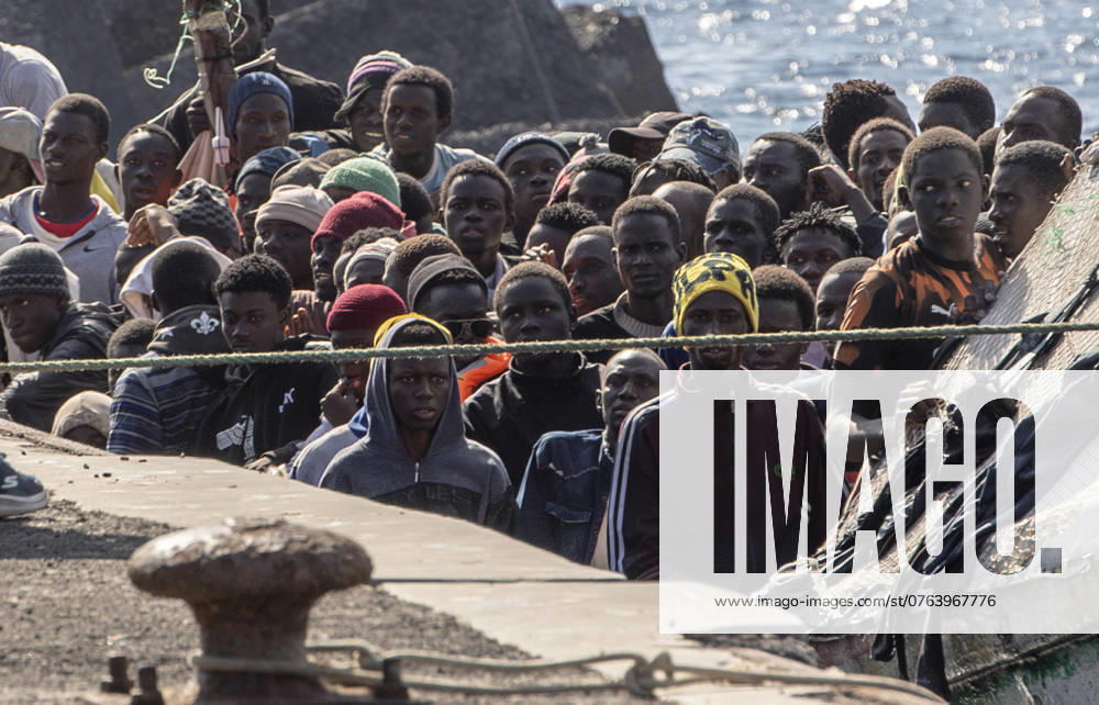 127 migrants arrive at the port of La Restinga in El Hierro Several migrants on their arrival at the port of La Restinga, on September 22, 2024, in El Hierro, Canary Islands Spain A total of 780 migrants have arrived over the weekend to the Canary Islands The last 127 have been rescued on Sunday afternoon by the vessel Guardamar Caliope and transferred to the port of La Restinga, where they have been disembarked and attended by the emergency services deployed in the port of La Restinga 22 SEPTEMBER 2024 El Hierro, Canary Islands El Hierro, Canary Islands Spain