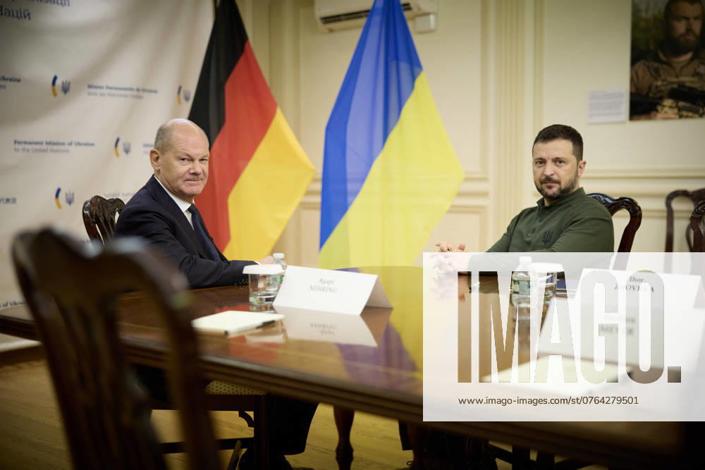 Working Visit of the President of Ukraine to the U S President Volodymyr Selenskyj on 23 09 2024 at the UN General Assembly in New York Bilateral meeting with Fede Poolfoto SvenSimon-ThePresidentialOfficeUkraine ,