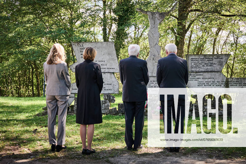 Italy, Federal President Steinmeier travels to the commemoration of the 80th anniversary of the Monte Sole massacre After the wreath-laying ceremony in the ruins of St. Martins Church on 29 Septembe
