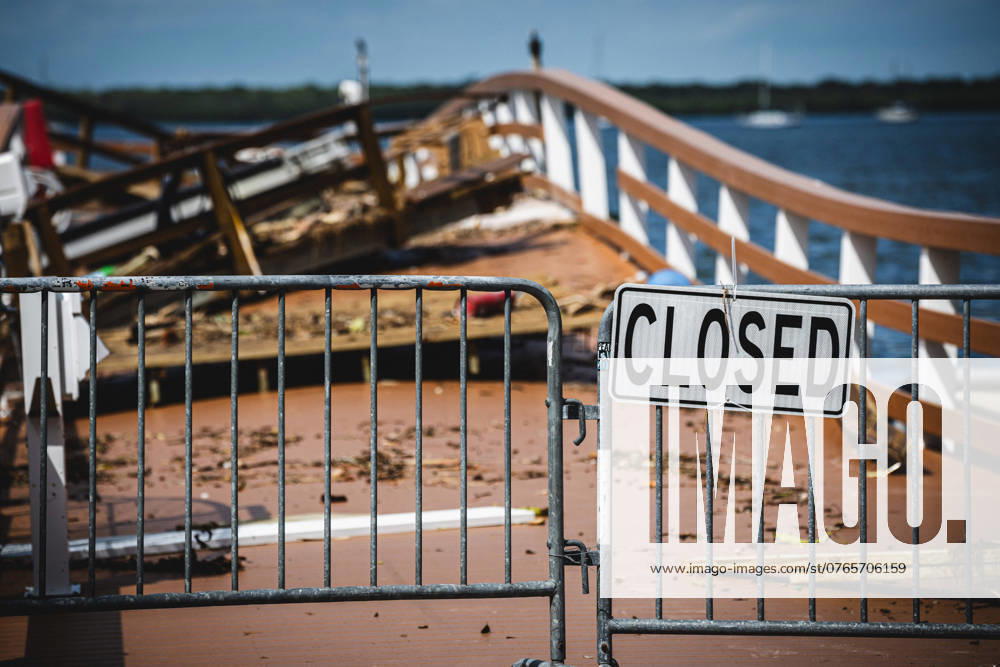 The DUNEDIN MARINA suffered severe damage to docked boats and and the entire pier was destroyed due to the adverse affects of the record high storm surge caused by HURRICANE HELENE. Dunedin USA - ZUMAd256 20240929_znp_d256_011