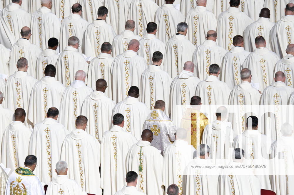 Pope Francis Leads The Mass For The Opening Session Of The 16th Ordinary General Assembly Of The Synod Of Bishops Priests and bishops attend a Holy Mass led by Pope Francis at the opening session of the 16th Ordinary General Assembly of the Synod of Bishops in Vatican City, Vatican, on October 2, 2024. The official opening of the Second Session of the 16th Ordinary General Assembly of the Synod of Bishops takes place on October 2, 2024. Vatican City Vatican